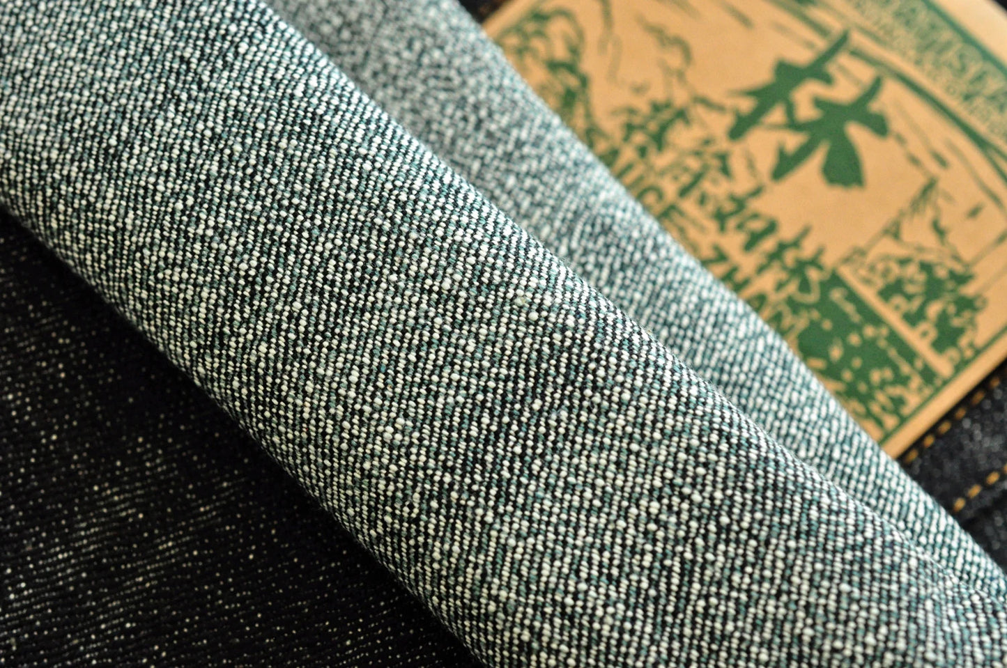 Saucezhan 344XX-Forest Jeans for Men Furinkazan Selvedge Raw Denim Jeans Mens Jeans LOOS Fit 16.8 OZ Silver-plated Buttons