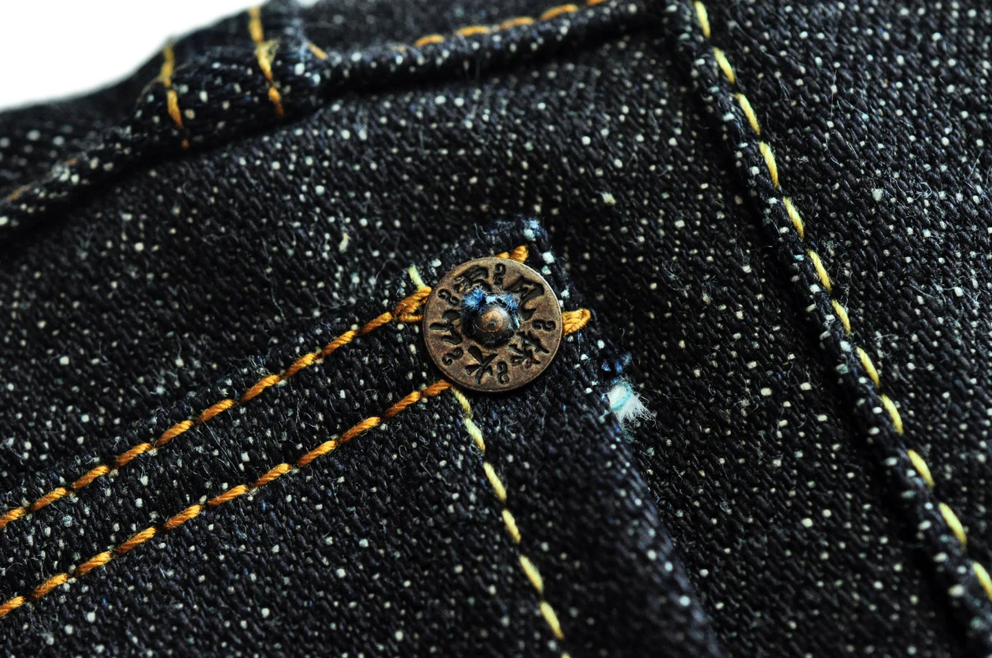Saucezhan 344XX-Forest Jeans for Men Furinkazan Selvedge Raw Denim Jeans Mens Jeans LOOS Fit 16.8 OZ Silver-plated Buttons