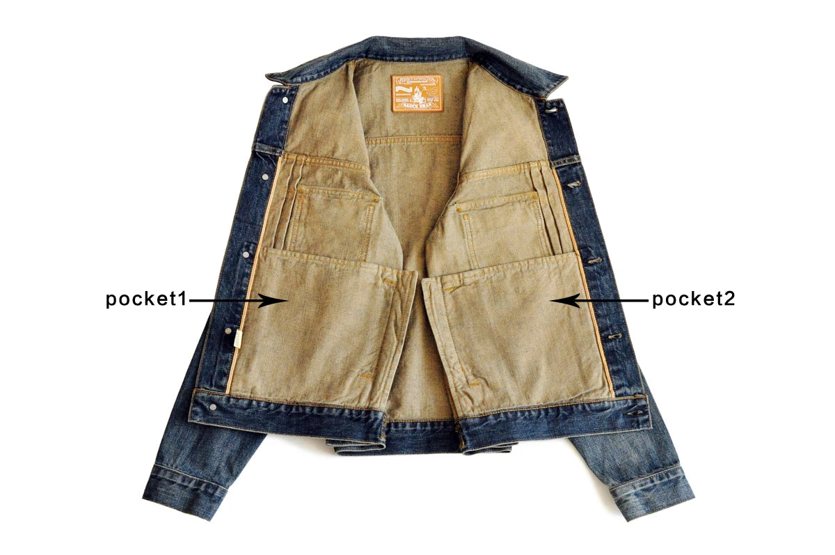 SAUCE ZHAN Distressed Denim Jacket Jean Jacket Men Jeans Men Selvedge Denim Motorcycle Jacket American Casual Wear