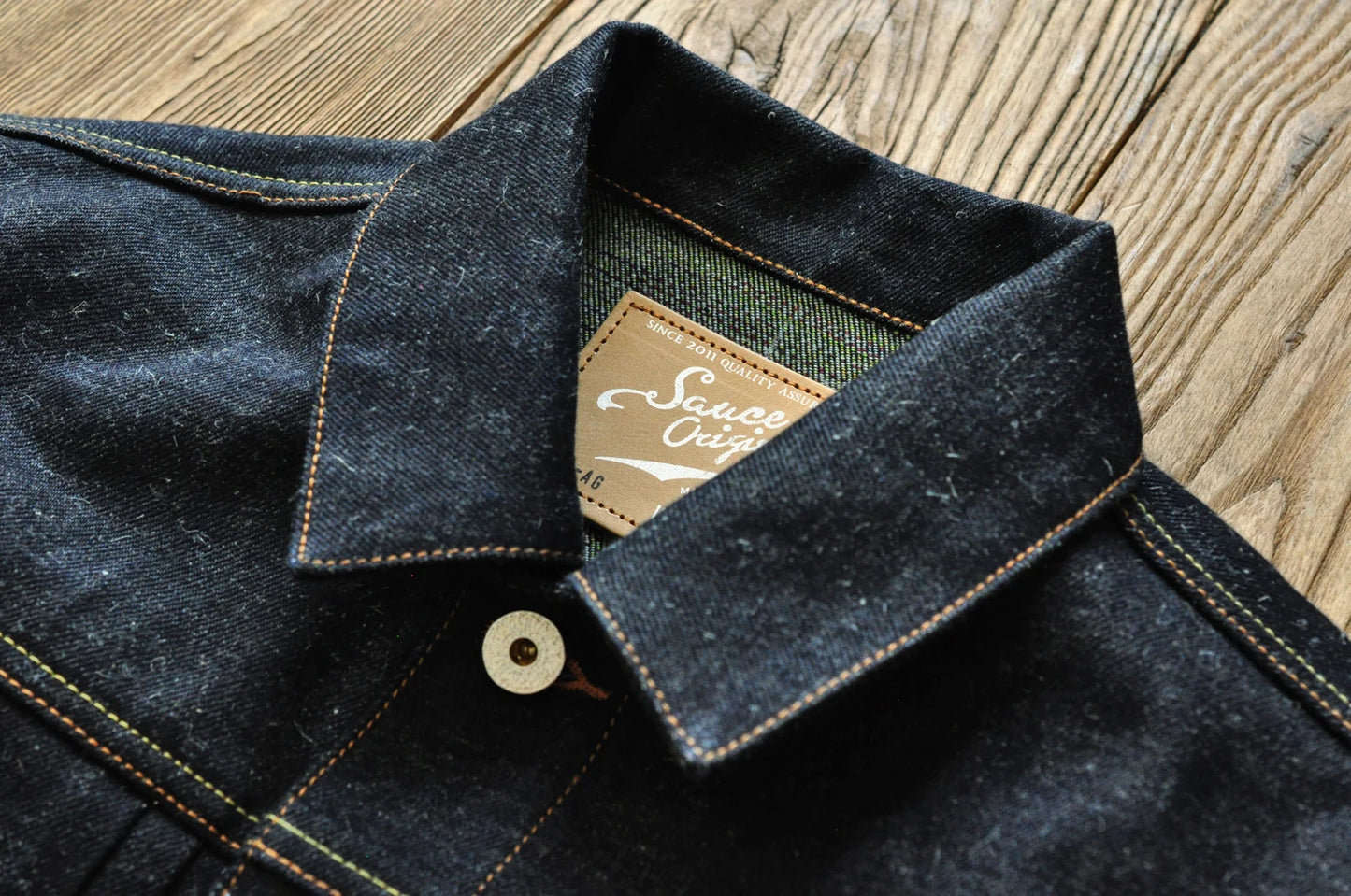 SAUCE ORIGIN Men Jackets Men Motorcycle Denim Jacket Jean Jacket Silver Button Cotton Linen Colored Selvedge Denim Handmade