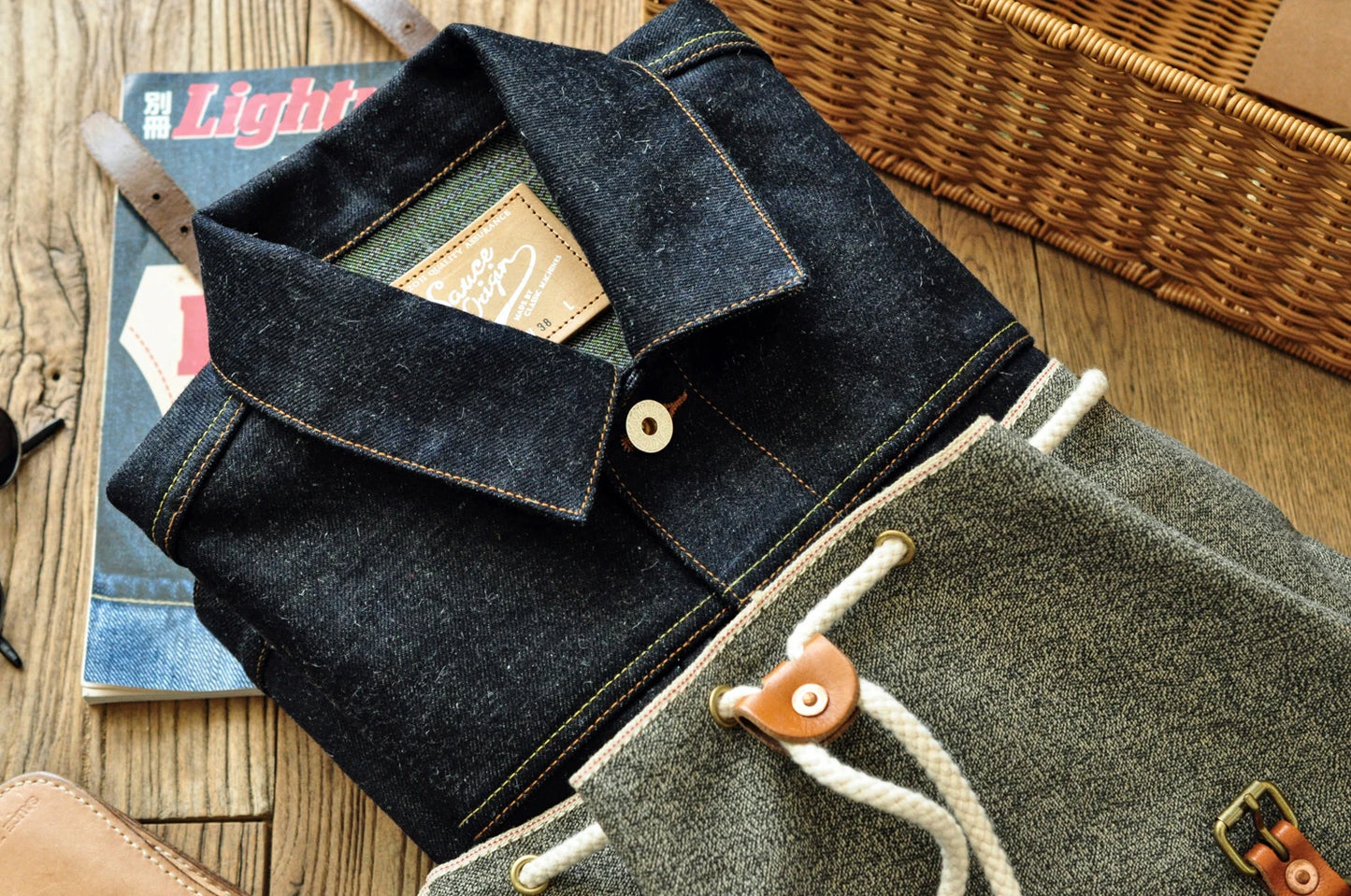 SAUCE ORIGIN Men Jackets Men Motorcycle Denim Jacket Jean Jacket Silver Button Cotton Linen Colored Selvedge Denim Handmade