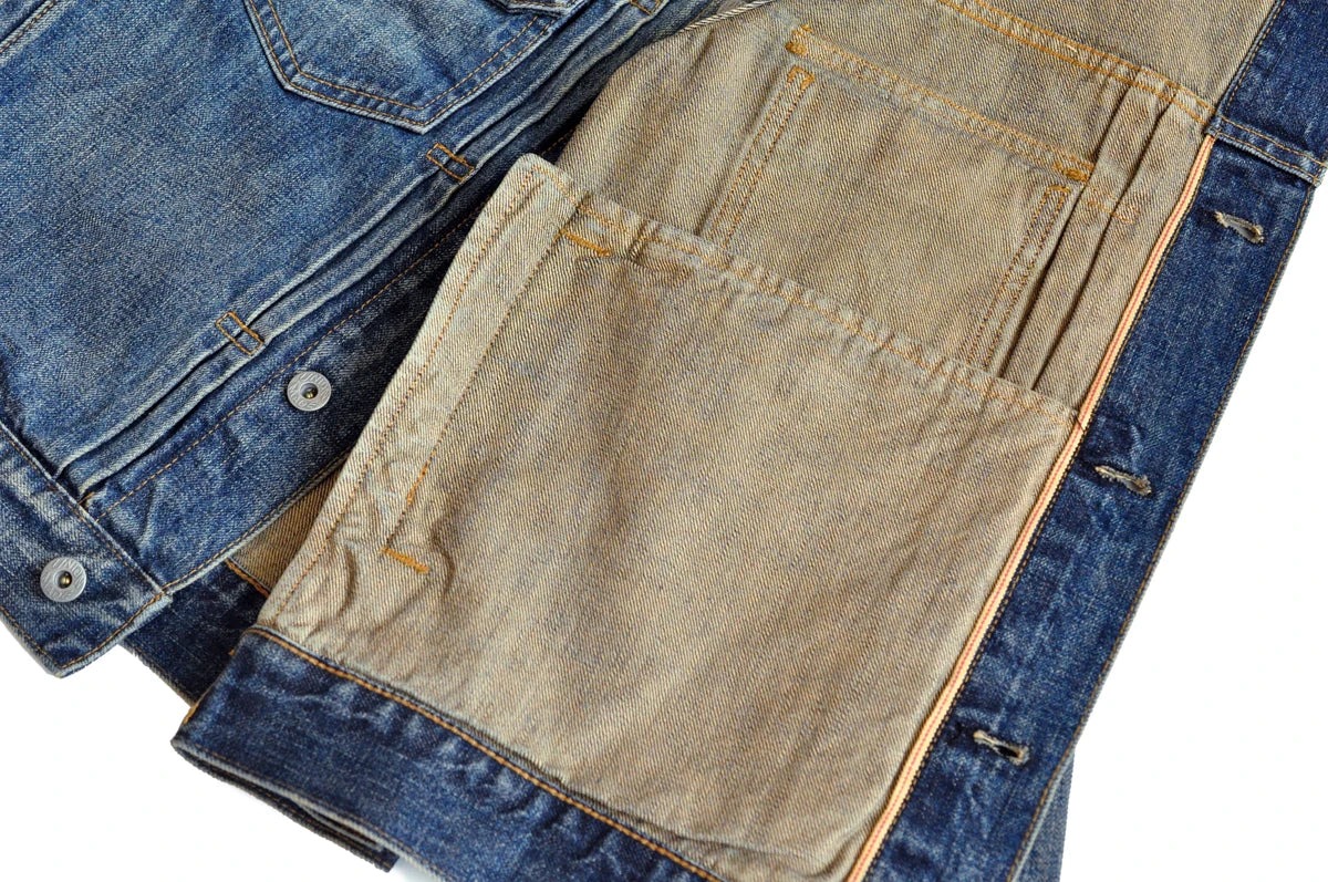 SAUCE ZHAN Distressed Denim Jacket Jean Jacket Men Jeans Men Selvedge Denim Motorcycle Jacket American Casual Wear
