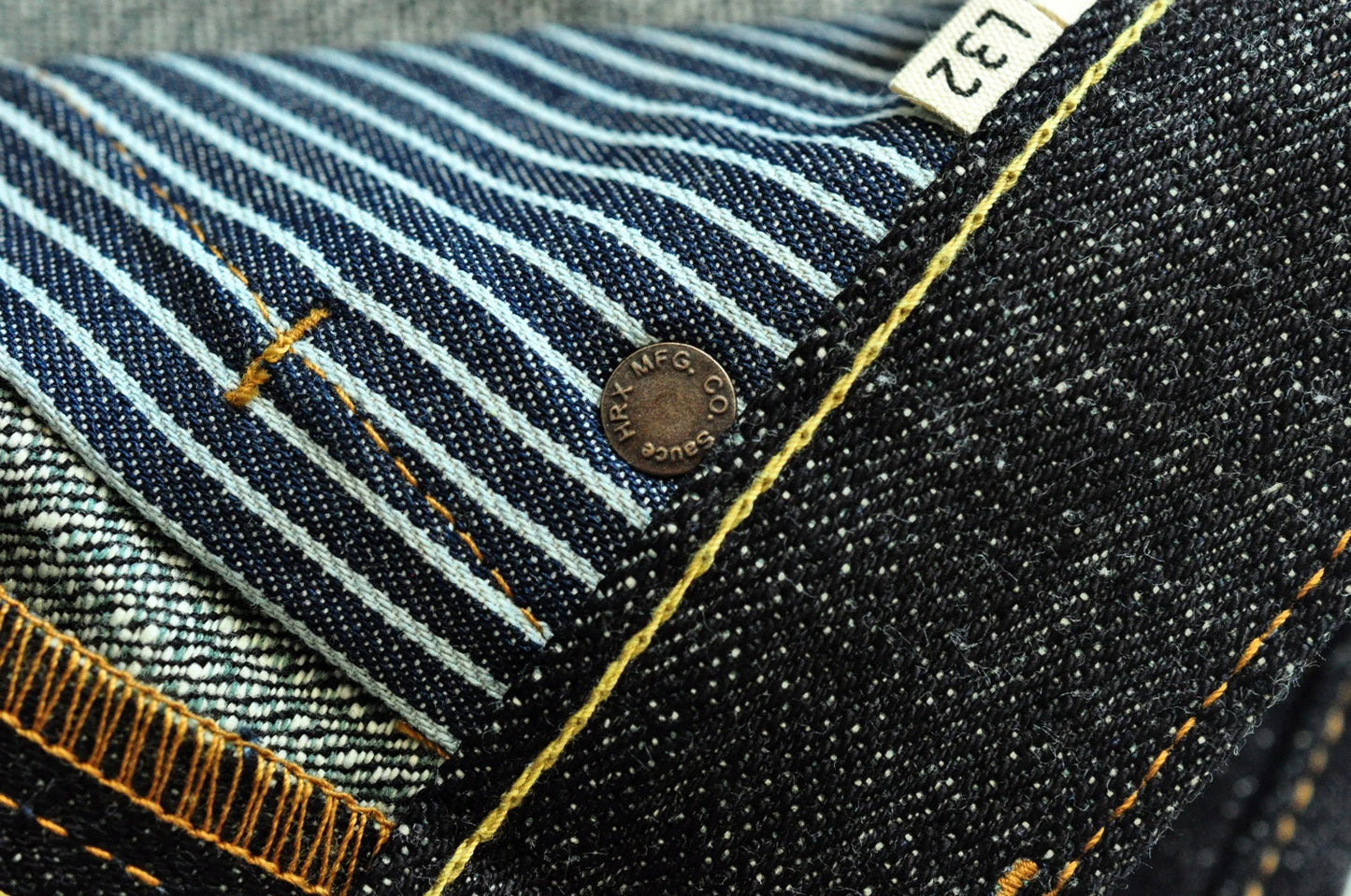 Saucezhan 344XX-Forest Jeans for Men Furinkazan Selvedge Raw Denim Jeans Mens Jeans LOOS Fit 16.8 OZ Silver-plated Buttons
