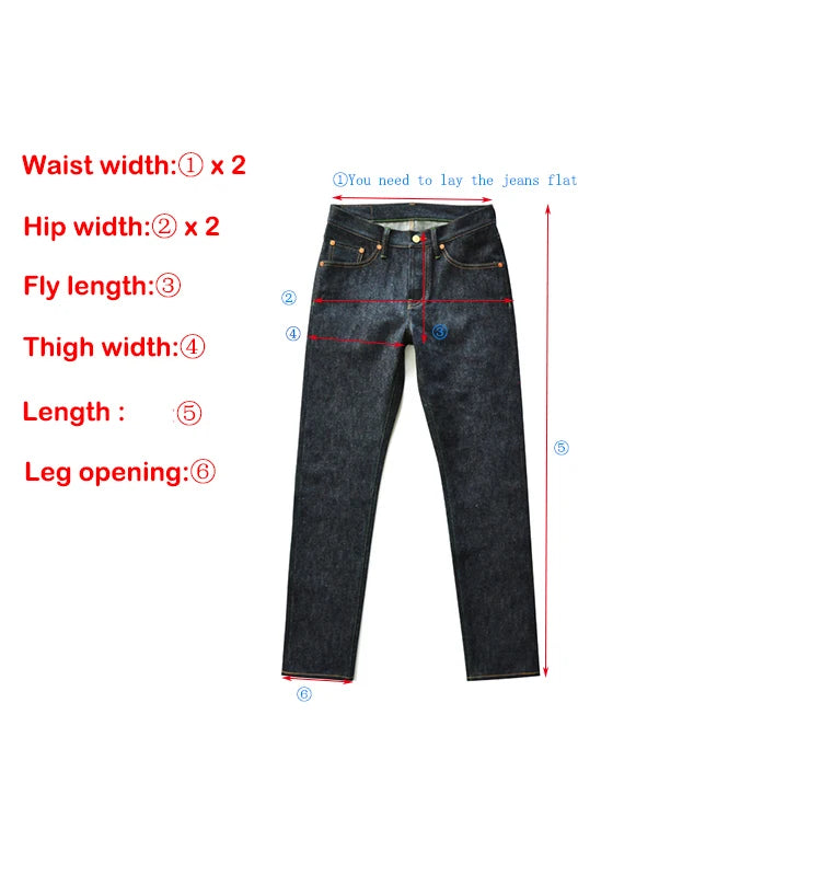 Sauce Zhan Selvedge Denim Jeans Men Ripped Jeans Embroidered Patches Cargo Jeans Distressed Straight Fit 10 Oz
