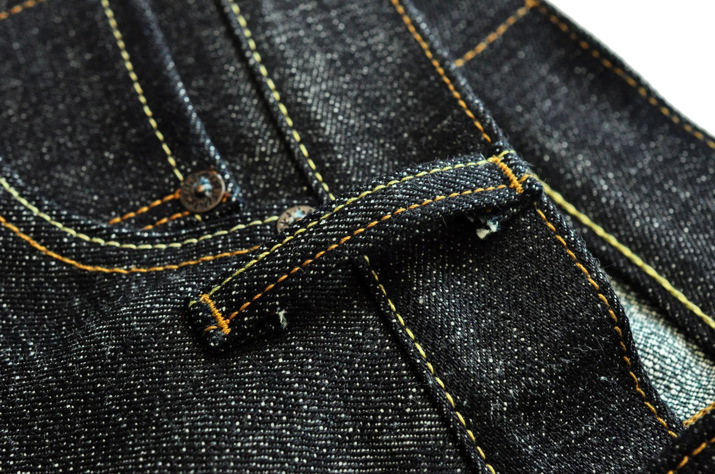 Saucezhan 344XX-Forest Jeans for Men Furinkazan Selvedge Raw Denim Jeans Mens Jeans LOOS Fit 16.8 OZ Silver-plated Buttons