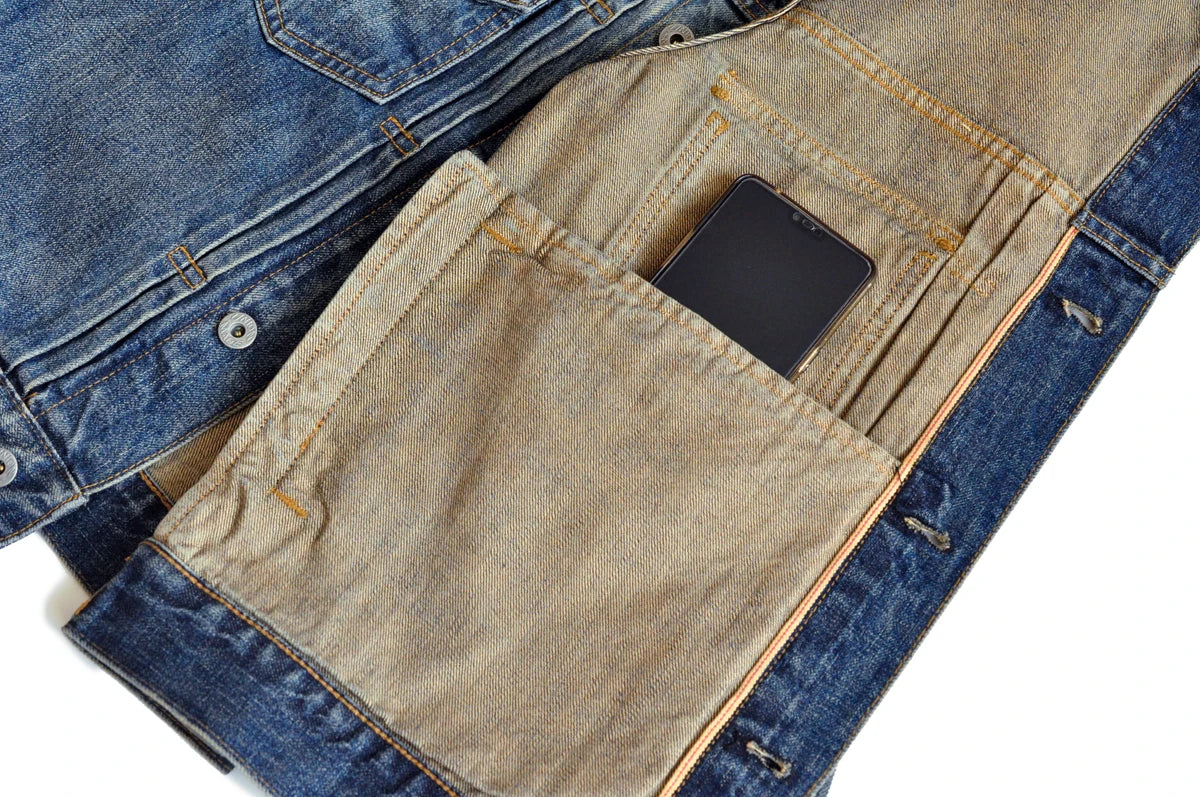 SAUCE ZHAN Distressed Denim Jacket Jean Jacket Men Jeans Men Selvedge Denim Motorcycle Jacket American Casual Wear
