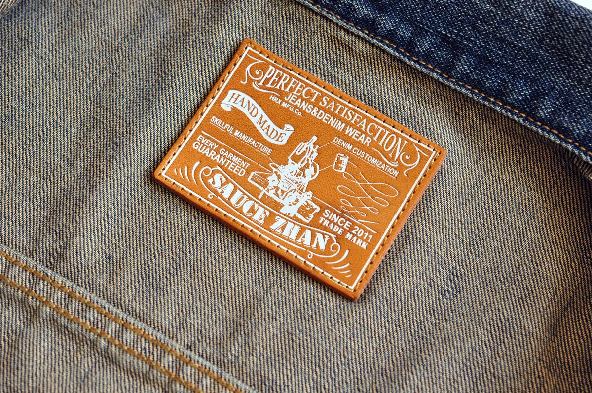 SAUCE ZHAN Distressed Denim Jacket Jean Jacket Men Jeans Men Selvedge Denim Motorcycle Jacket American Casual Wear