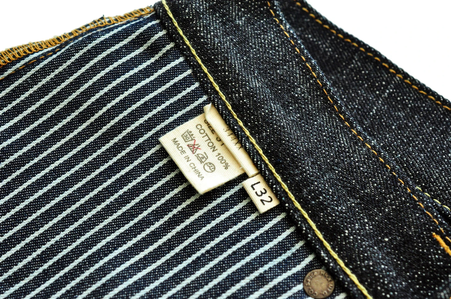 Saucezhan 344XX-Forest Jeans for Men Furinkazan Selvedge Raw Denim Jeans Mens Jeans LOOS Fit 16.8 OZ Silver-plated Buttons