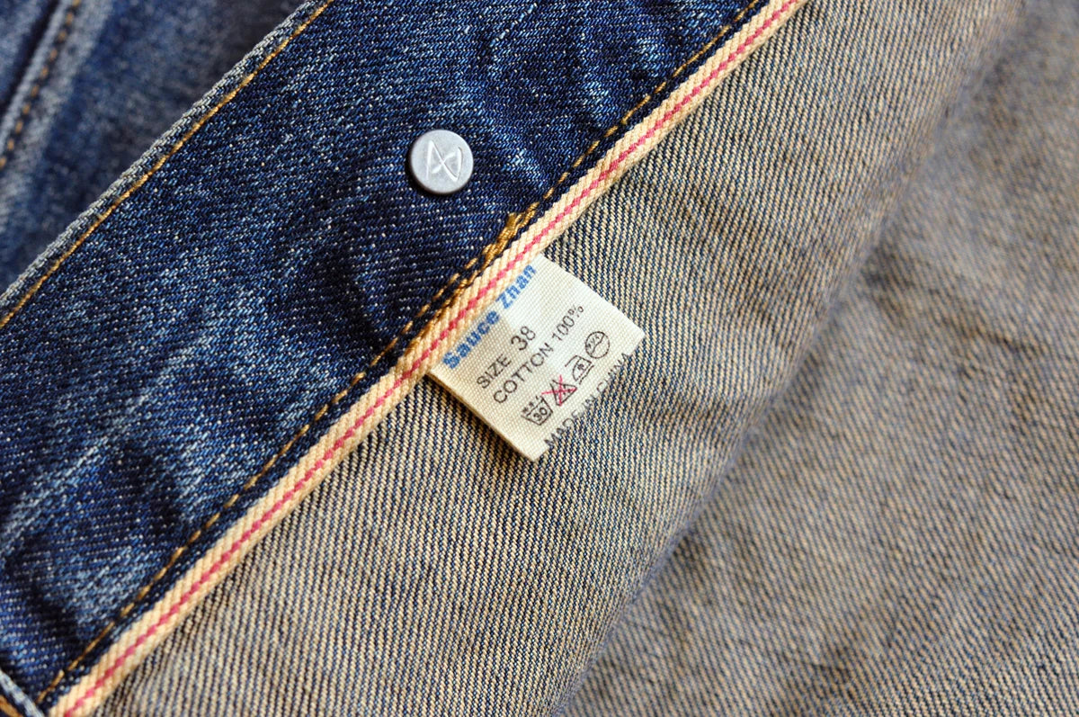 SAUCE ZHAN Distressed Denim Jacket Jean Jacket Men Jeans Men Selvedge Denim Motorcycle Jacket American Casual Wear