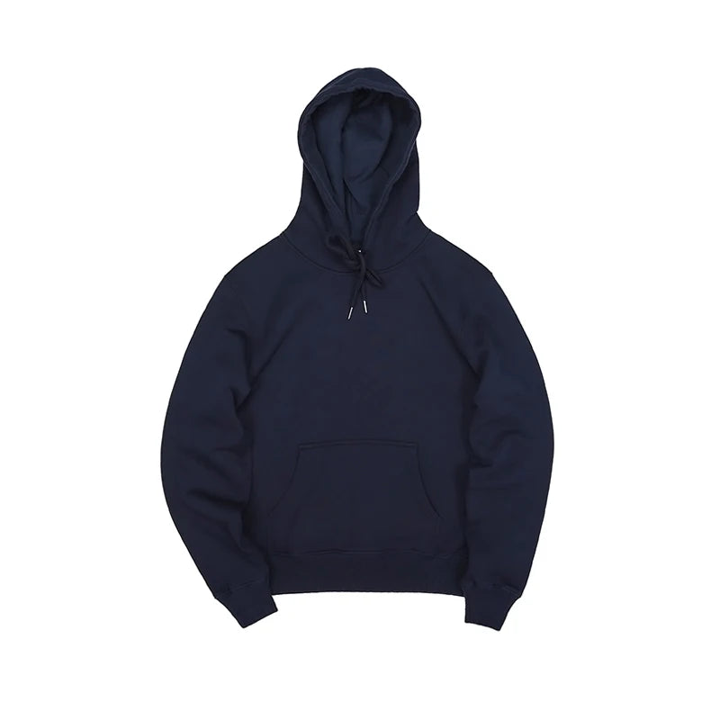 BOB DONG Cotton Fleece Hoodie Men's Casual Plain Hooded Sweatshirt Black & Navy