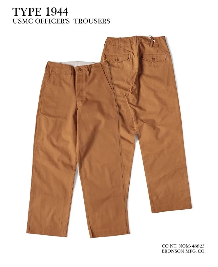 Bronson 1944 Officer's Chino 11oz Cotton Twill High Waist Straight Leg Casual Pants