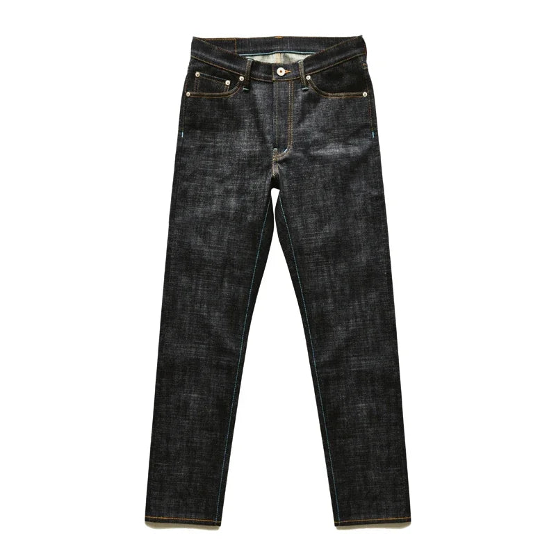 SAUCE ORIGIN Mens Jeans 925 Real Silver Buttons Jeans JAPAN BLUE Top Selvedge Denim Tapered Legsl Handmade 16 Oz