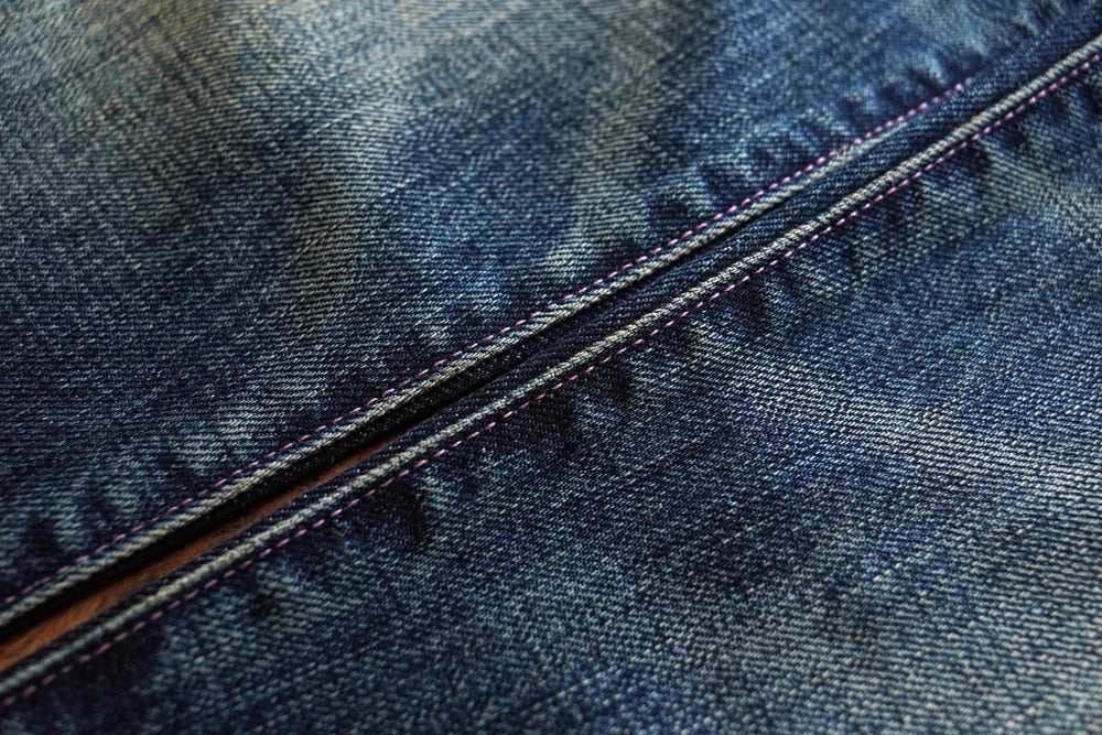 Sauce Zhan Mens Jeans Distressed Wash Jeans for Men Selvedge Denim Regular Fit Straight Leg 14.5 Oz