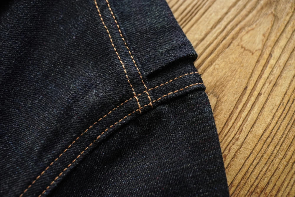 Sauce Zhan 539XX Mans Jacket Vintage Rainbow Sanforized Selvedge Denim Jacket 24MJZ Classic Design 14.5 Oz Regular Fit