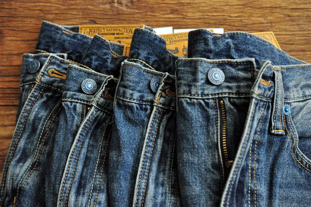 Sauce Zhan Selvedge Denim Jeans Men Ripped Jeans Embroidered Patches Cargo Jeans Distressed Straight Fit 10 Oz