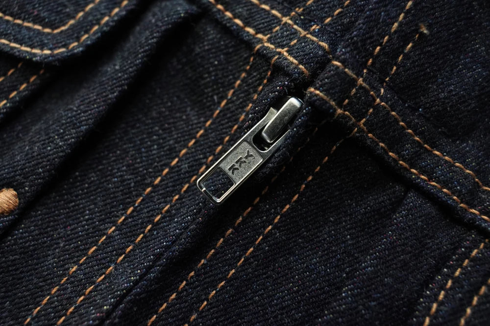Sauce Zhan 539XX Mans Jacket Vintage Rainbow Sanforized Selvedge Denim Jacket 24MJZ Classic Design 14.5 Oz Regular Fit