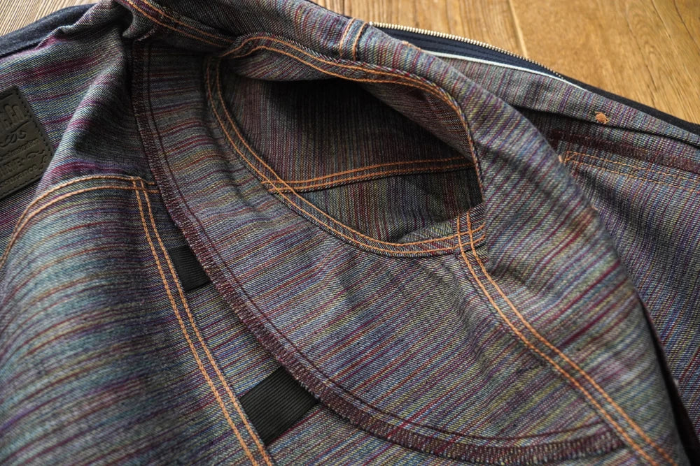 Sauce Zhan 539XX Mans Jacket Vintage Rainbow Sanforized Selvedge Denim Jacket 24MJZ Classic Design 14.5 Oz Regular Fit