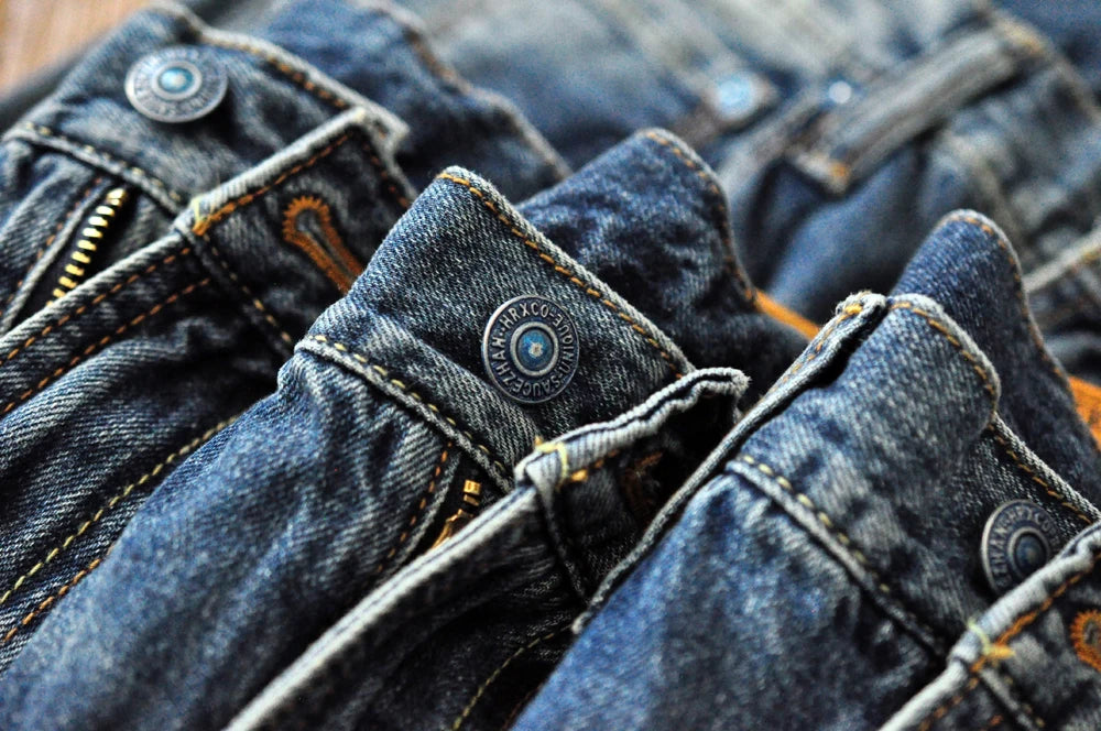 Sauce Zhan Selvedge Denim Jeans Men Ripped Jeans Embroidered Patches Cargo Jeans Distressed Straight Fit 10 Oz