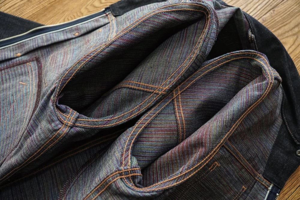 Sauce Zhan 539XX Mans Jacket Vintage Rainbow Sanforized Selvedge Denim Jacket 24MJZ Classic Design 14.5 Oz Regular Fit