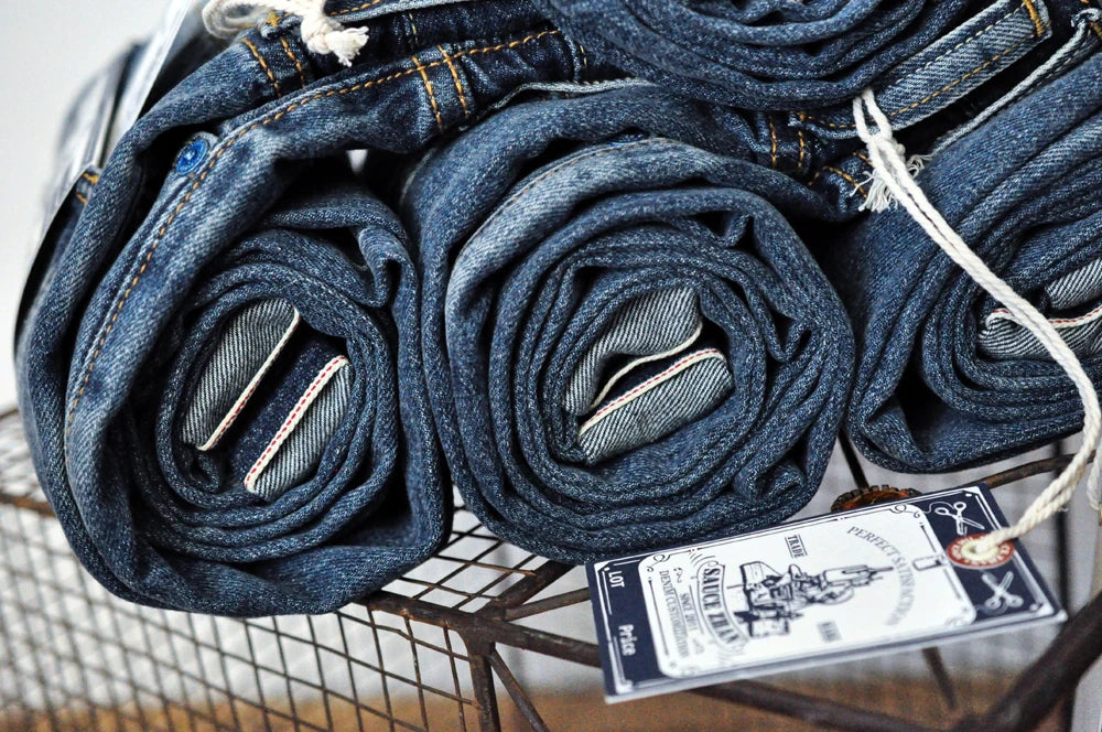 Sauce Zhan Selvedge Denim Jeans Men Ripped Jeans Embroidered Patches Cargo Jeans Distressed Straight Fit 10 Oz