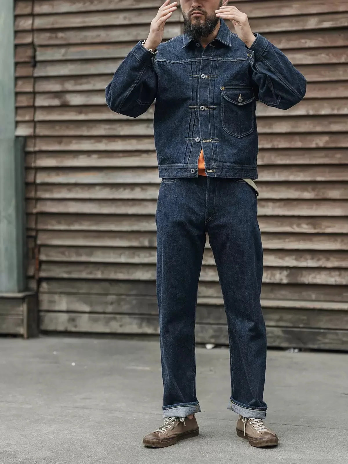 Non Stock WWII Simplified Model S101B Cowboy Selvedge Denim Pants Jeans Sanforized