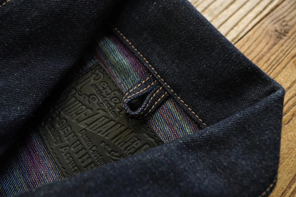 Sauce Zhan 539XX Mans Jacket Vintage Rainbow Sanforized Selvedge Denim Jacket 24MJZ Classic Design 14.5 Oz Regular Fit