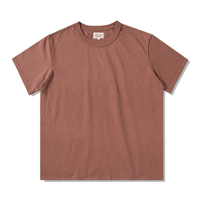Red Tornado 270g Plain T-Shirts Amekaji Men Heavyweight Cotton Crew Neck Tee Shirt