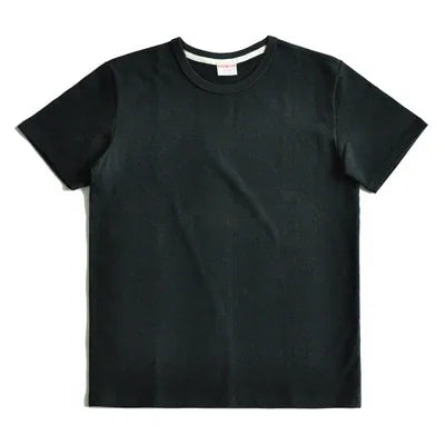 Saucezhan Thick T-shirt Prevent Deformation T-shirt  Men T Shirt Double-woven fabric White T-shirt Cotton Anti-shrinkage 340g