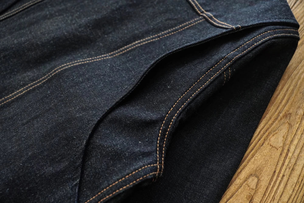 Sauce Zhan 539XX Mans Jacket Vintage Rainbow Sanforized Selvedge Denim Jacket 24MJZ Classic Design 14.5 Oz Regular Fit
