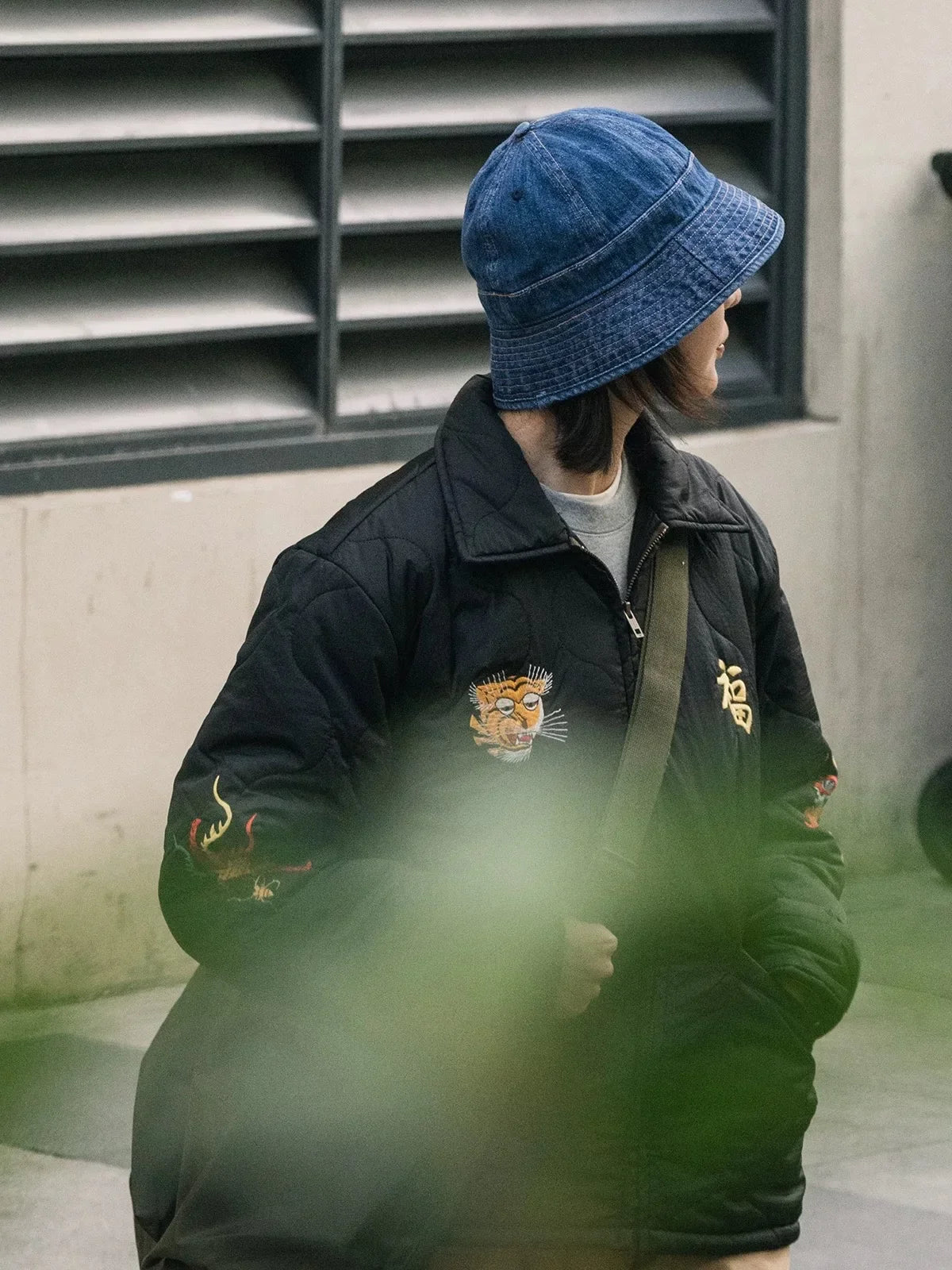 Non Stock HBT Denim Dome Bucket Hat Washed Cotton Fisherman Cap For Daily Casual Vacation