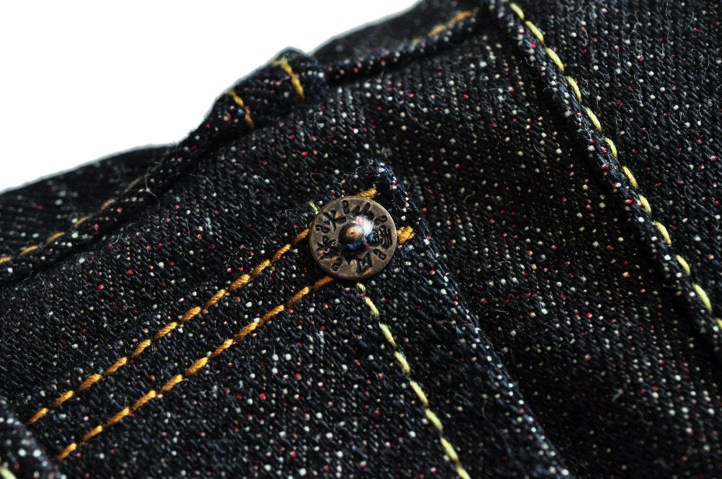 Saucezhan EX315XX-BO-Fire Jeans for Men Furinkazan Selvedge Jeans Mens Jeans Taper Fit 16.8 OZ Silver-plated Buttons Raw Denim