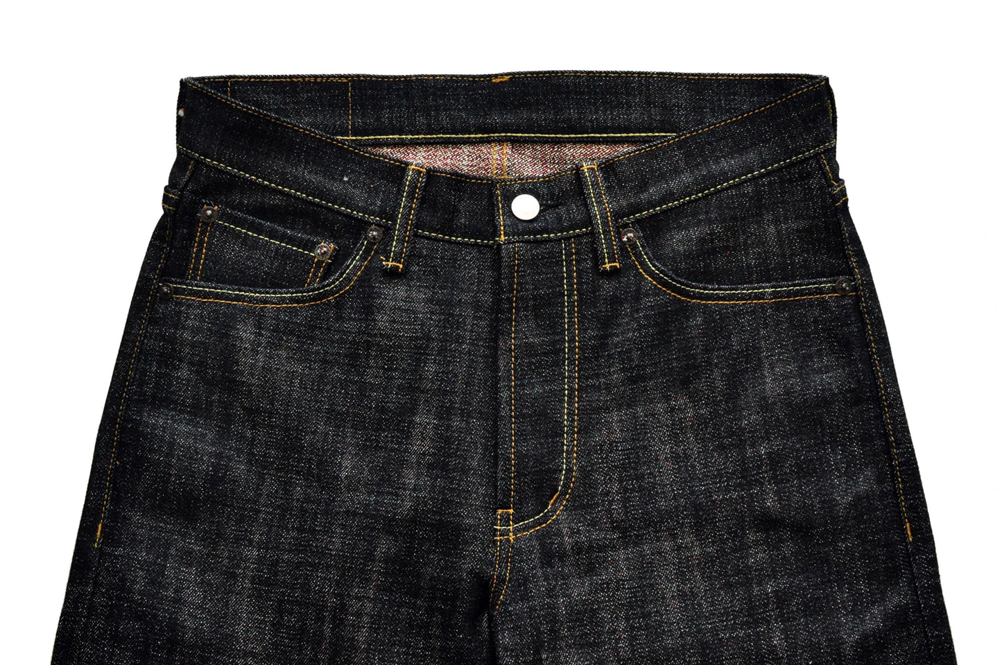 Saucezhan EX315XX-BO-Fire Jeans for Men Furinkazan Selvedge Jeans Mens Jeans Taper Fit 16.8 OZ Silver-plated Buttons Raw Denim