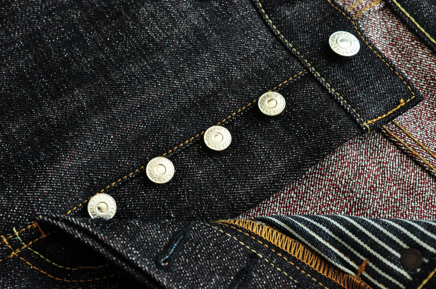 Saucezhan EX315XX-BO-Fire Jeans for Men Furinkazan Selvedge Jeans Mens Jeans Taper Fit 16.8 OZ Silver-plated Buttons Raw Denim