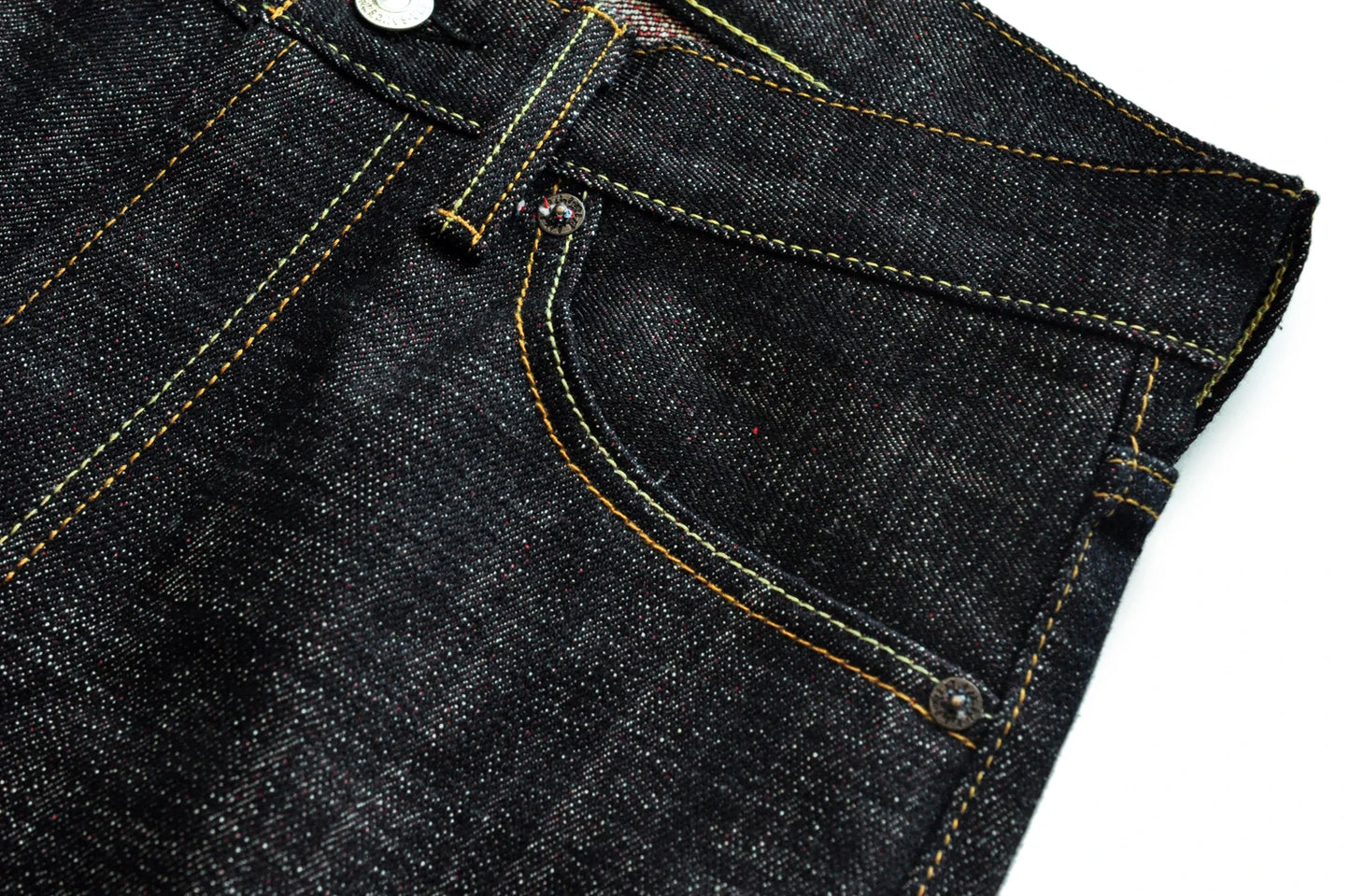 Saucezhan EX315XX-BO-Fire Jeans for Men Furinkazan Selvedge Jeans Mens Jeans Taper Fit 16.8 OZ Silver-plated Buttons Raw Denim
