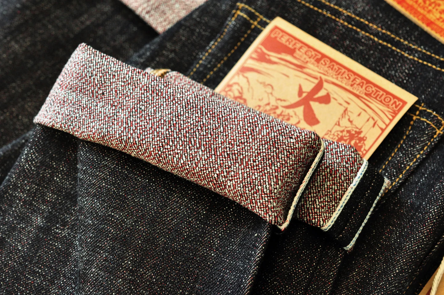 Saucezhan EX315XX-BO-Fire Jeans for Men Furinkazan Selvedge Jeans Mens Jeans Taper Fit 16.8 OZ Silver-plated Buttons Raw Denim