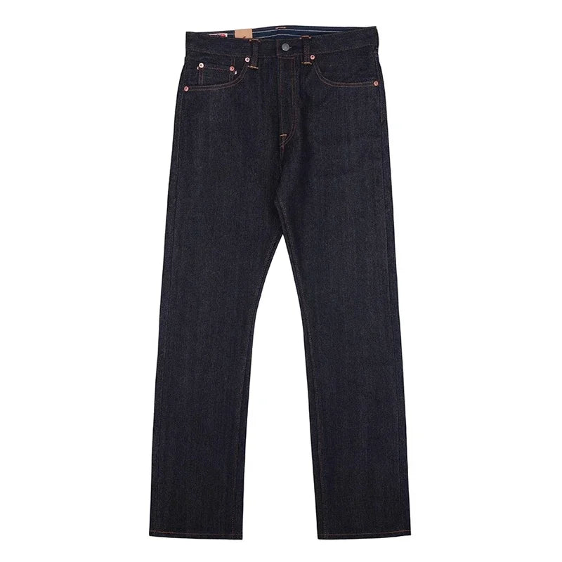 BOB DONG 23oz Extra Heavy Selvedge Denim Jeans Slim Straight Leg Pants Men Amekaji
