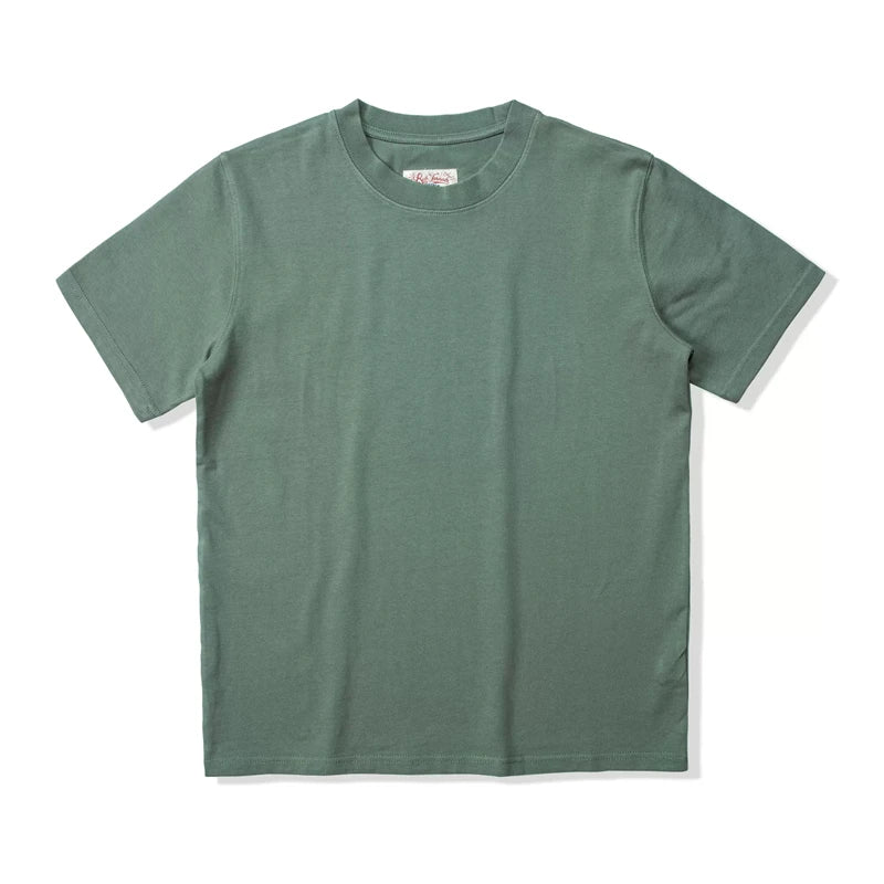 Red Tornado 270g Plain T-Shirts Amekaji Men Heavyweight Cotton Crew Neck Tee Shirt