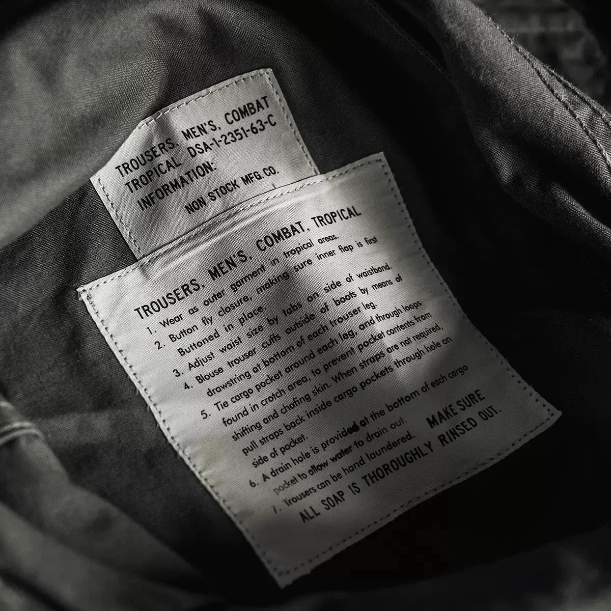 Non Stock Army 1963 Pattern TCU Jungle Fatigue Pants Vietnam Era Military Style Cargo Trousers