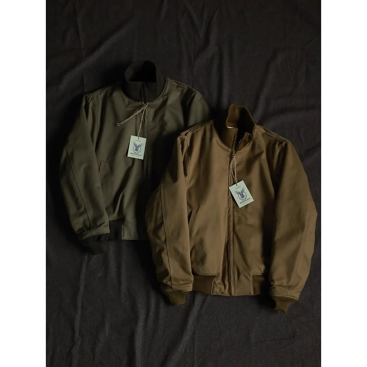 BOB DONG WWII Tanker Jacket Plain Edition Vintage Men's Wool Lined Military Outerwear