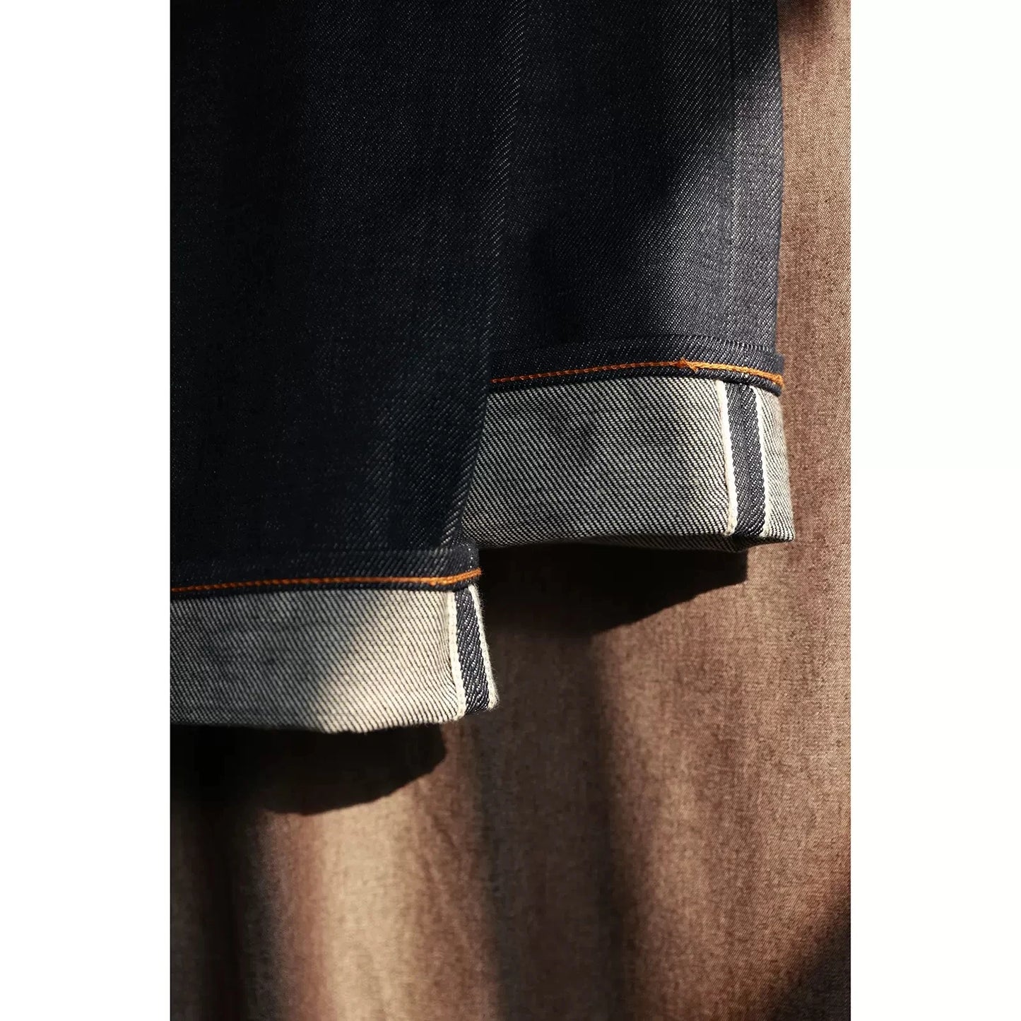 BOB DONG 22oz Men's Buckle Back Jeans Pocket Designs Rigid Selvedge Denim Pants