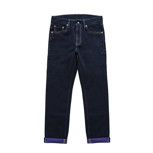SAUCE ZHAN T308XX Mens Jeans Purple JEAN DENIM Double Sided Dyeing Selvedge Denim Jeans Slim Fit Staight Leg  12.5 oz