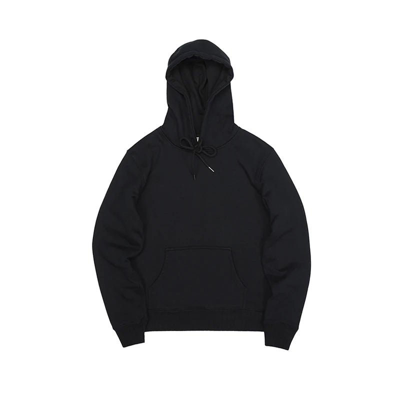 BOB DONG Cotton Fleece Hoodie Men's Casual Plain Hooded Sweatshirt Black & Navy