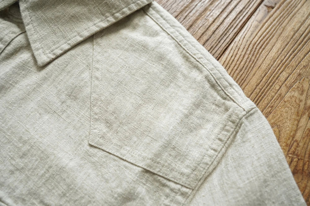 Sauce Zhan Mens Shirts Ramie Shirt for Man Long Sleeve Regular Fit