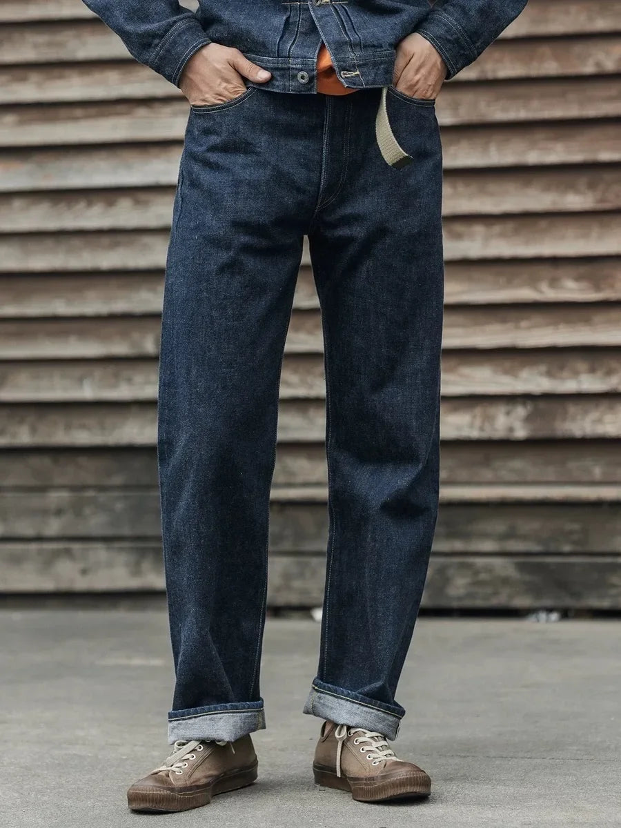 Non Stock WWII Simplified Model S101B Cowboy Selvedge Denim Pants Jeans Sanforized