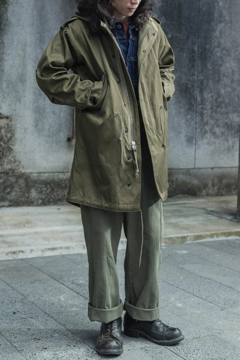 Bronson M-1951 Fishtail Parka Shell Sateen Cotton Army Type M-51 Coat Jacket