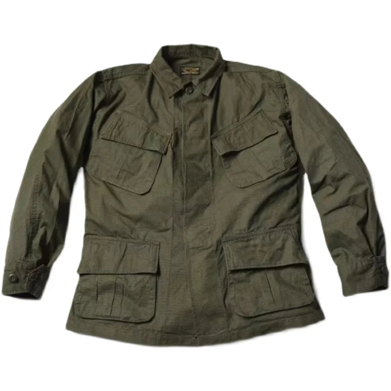 Non Stock Vietnam War Ripstop Jungle Jacket Army Tropical Combat Uniform Green