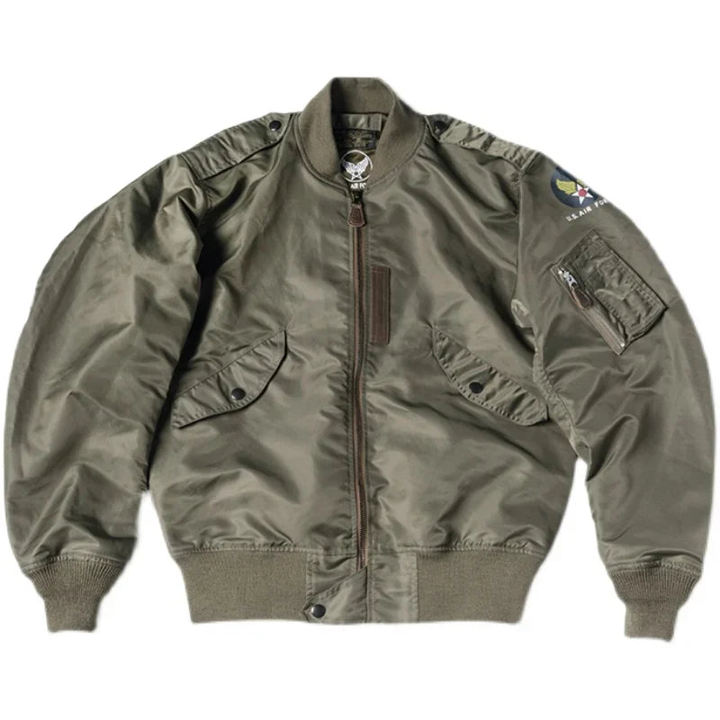 Rugged Bronson Type L-2 Flight Jacket Waterproof Nylon Lightweight Bomber Outerwear MA-1