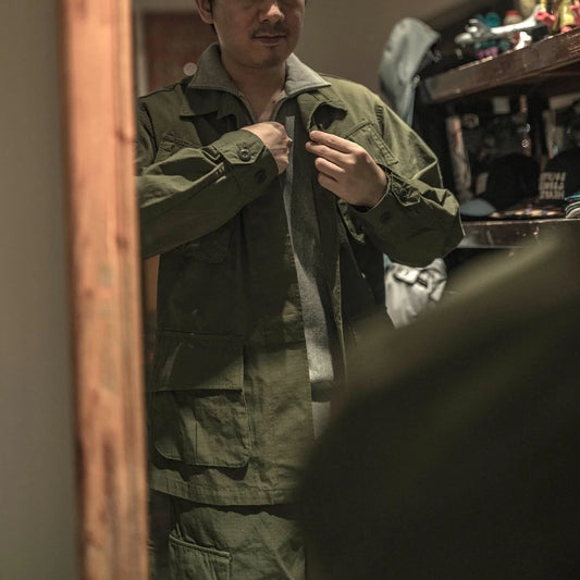 Non Stock Vietnam War Ripstop Jungle Jacket Army Tropical Combat Uniform Green