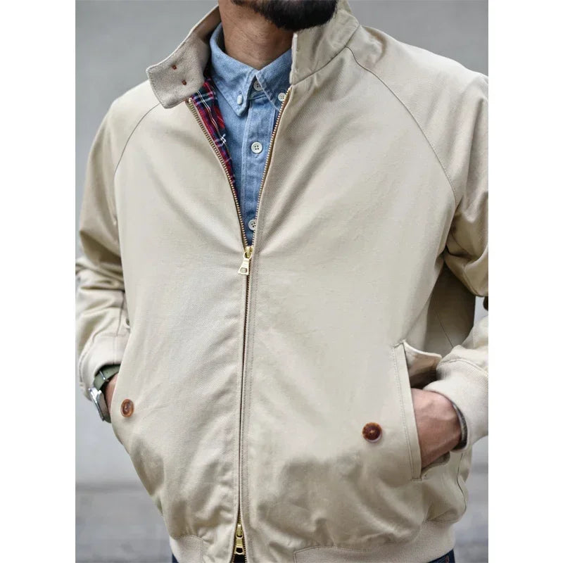 Sauce Zhan Men's Jacket Vintage Golf Jacket Classic Twill  Work Jacket for Men Regular Fit