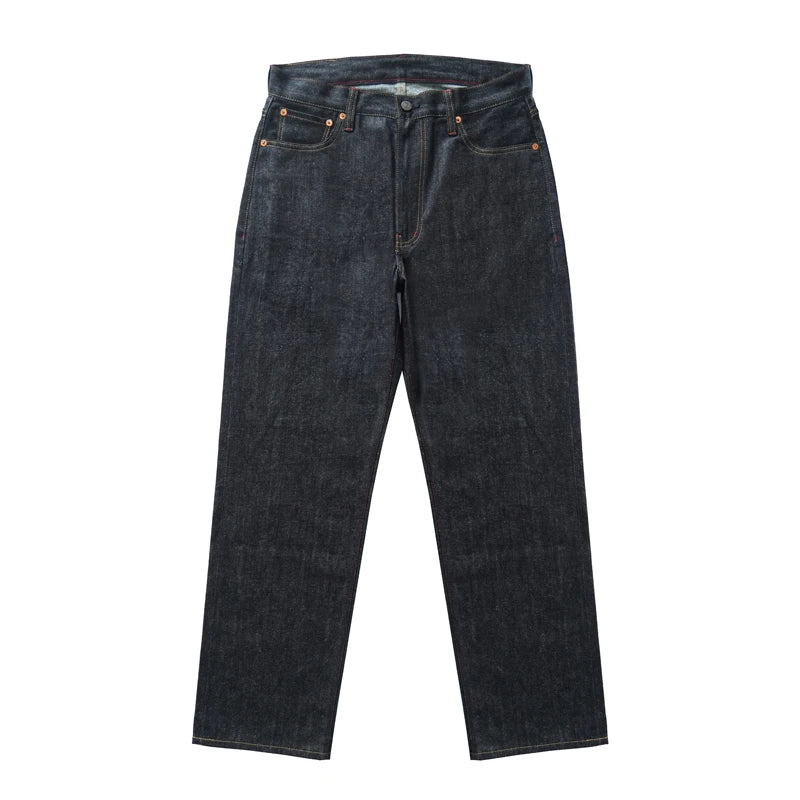 SAUCE ZHAN 344XX-10OZ Summer Sanforized Selvedge Denim Jeans Cotton-ramie Men's Jeans Loose Fit High Rise 10oz